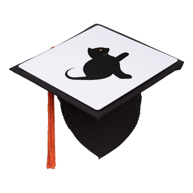 Cat Saying Hello Graduation Cap Topper (Angled)