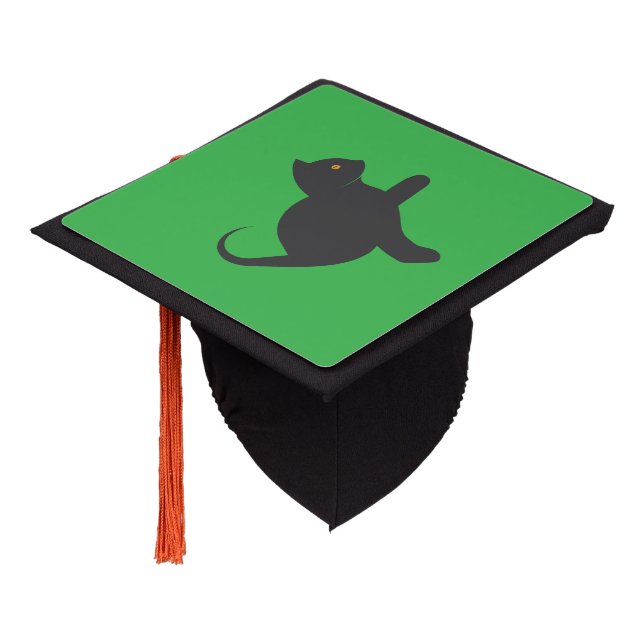 Cat Saying Hello Graduation Cap Topper (Angled)