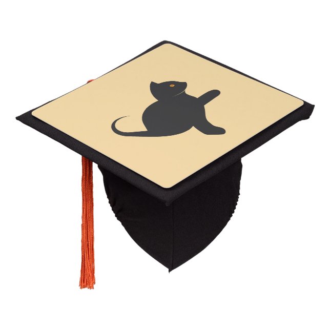 Cat Saying Hello Graduation Cap Topper (Angled)