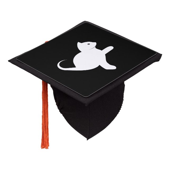 Cat Saying Hello Graduation Cap Topper (Angled)