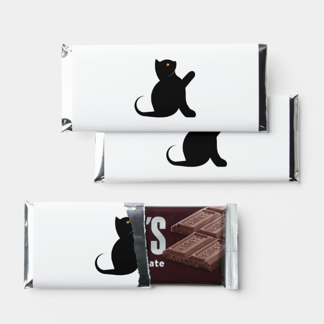 Cat Saying Hello Hershey Bar Favors (Front)