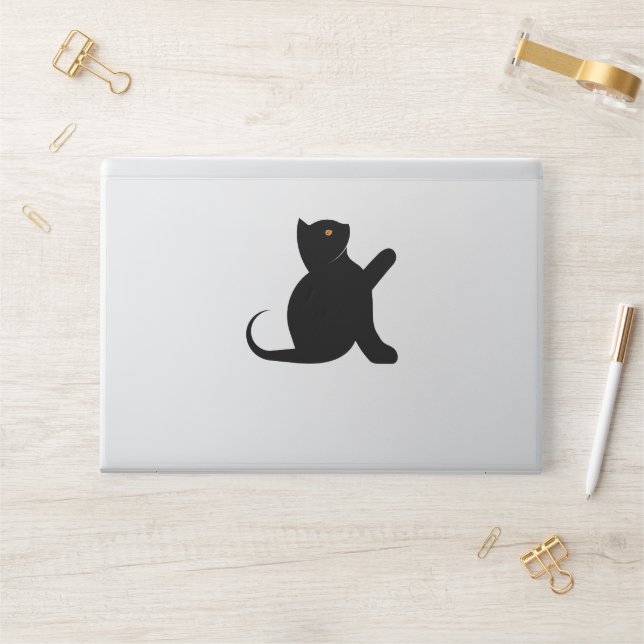 Cat Saying Hello HP Laptop Skin (Desk)