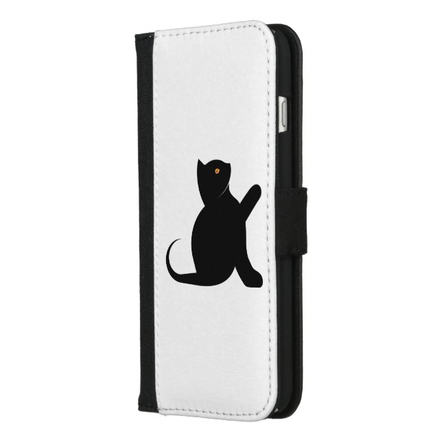 Cat Saying Hello iPhone Wallet Case (Left)