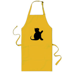 Cat Saying Hello Long Apron