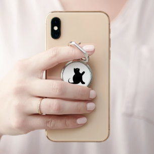 Cat Saying Hello Phone Ring Stand