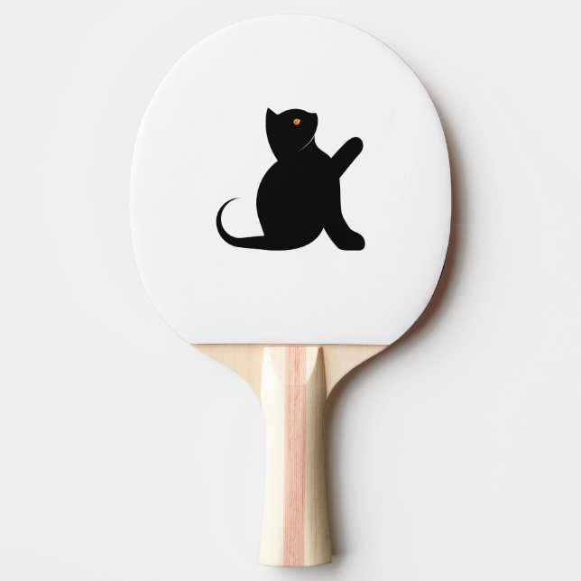 Cat Saying Hello Ping Pong Paddle (Front)