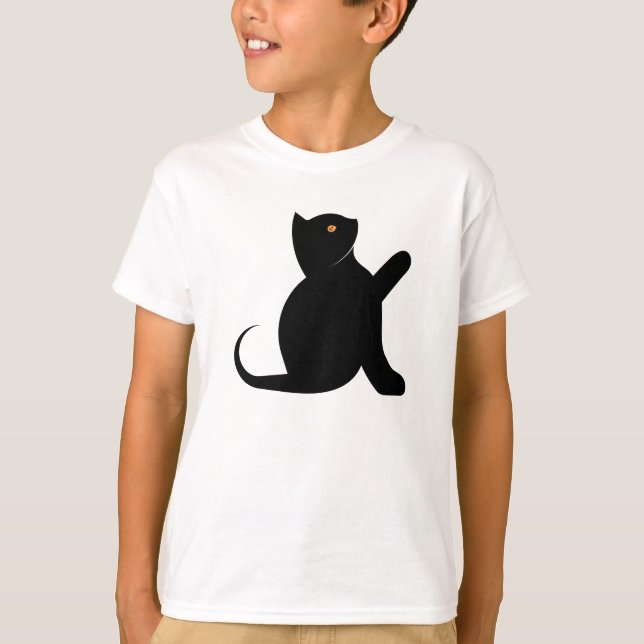 Cat Saying Hello T-Shirt (Front)