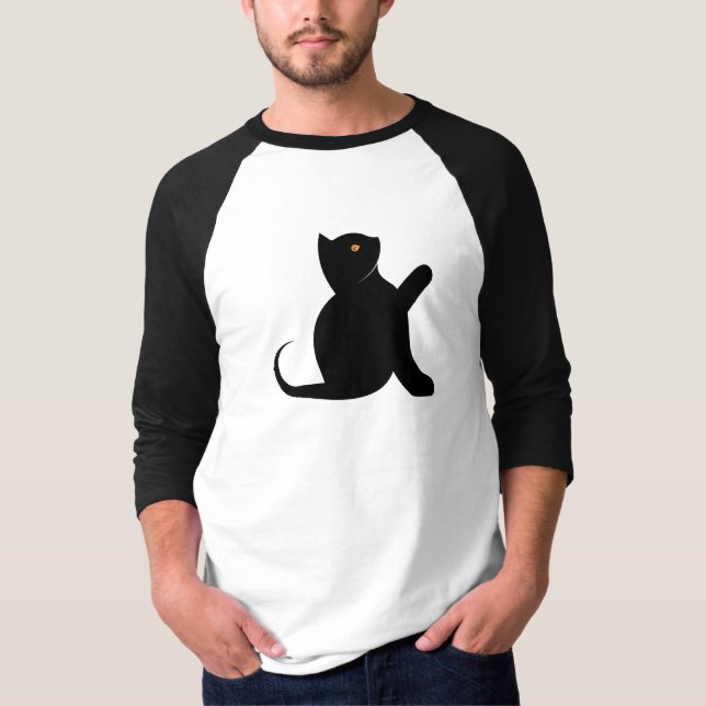 Cat Saying Hello T-Shirt (Front)