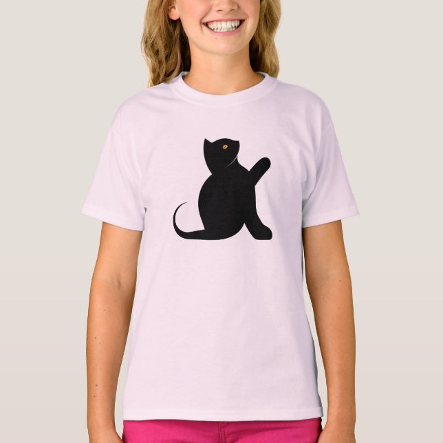 Cat Saying Hello T-Shirt (Front)