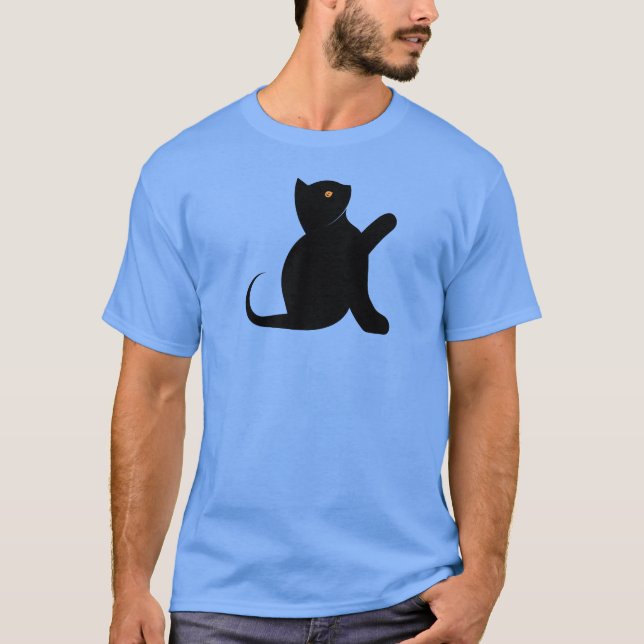 Cat Saying Hello T-Shirt (Front)