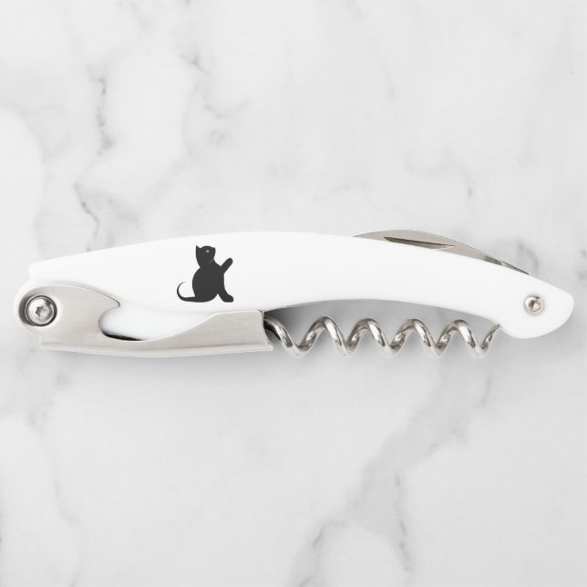 Cat Saying Hello Waiter's Corkscrew (Front)