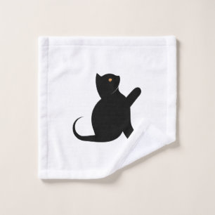 Cat Saying Hello Wash Cloth