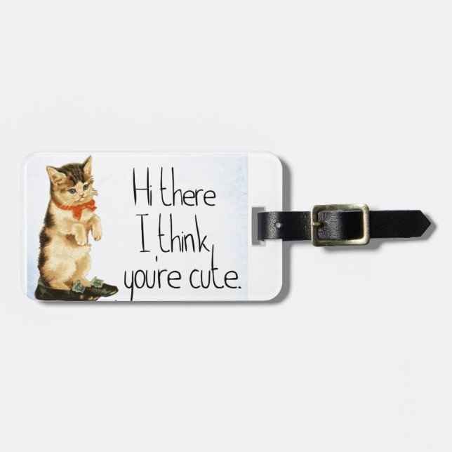 Cat Saying Luggage Tag (Front Horizontal)