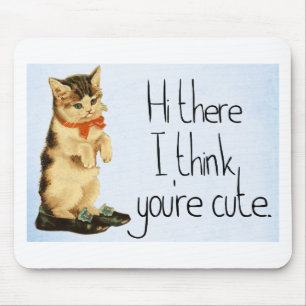 Cat Saying Mouse Pad