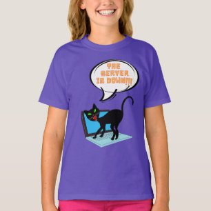 cat saying server is down T-Shirt