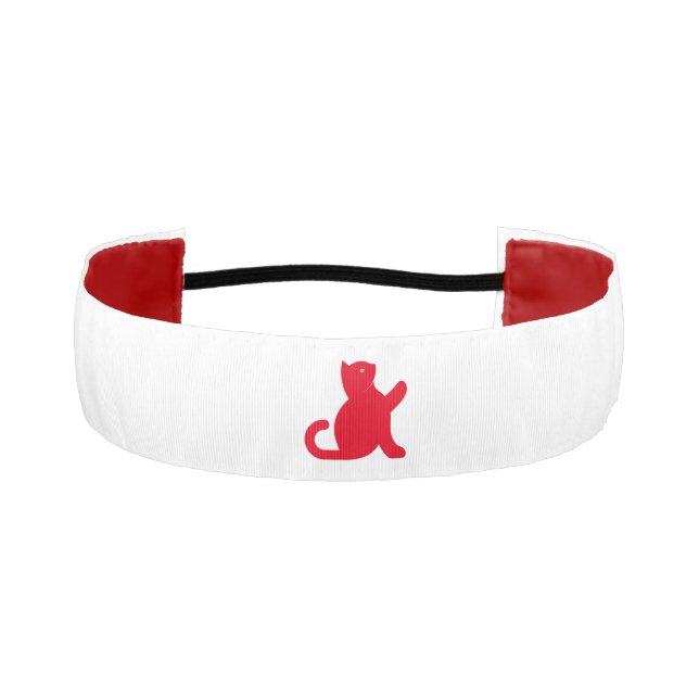 Cat Says Hello Athletic Headband (Front)