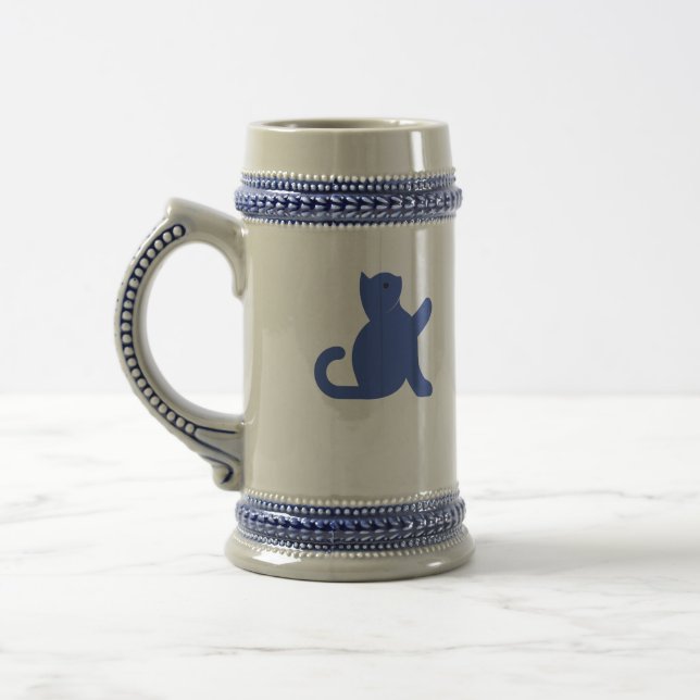 Cat Says Hello Beer Stein (Left)