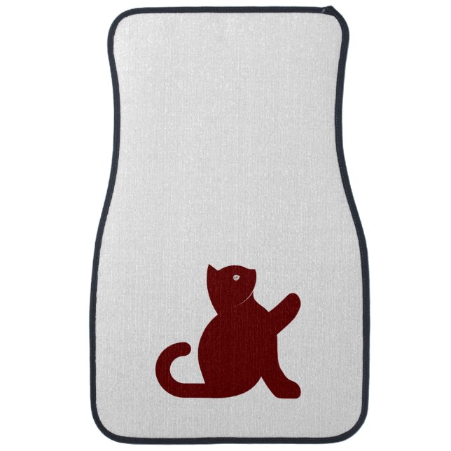 Cat Says Hello Car Floor Mat (Front)