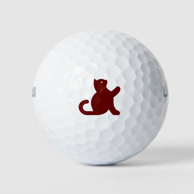 Cat Says Hello Golf Balls (Front)