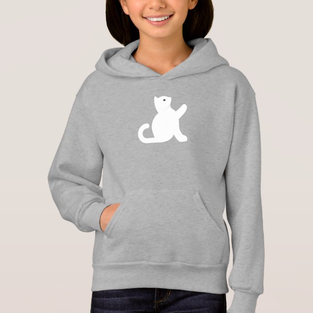 Cat Says Hello Hoodie (Front)