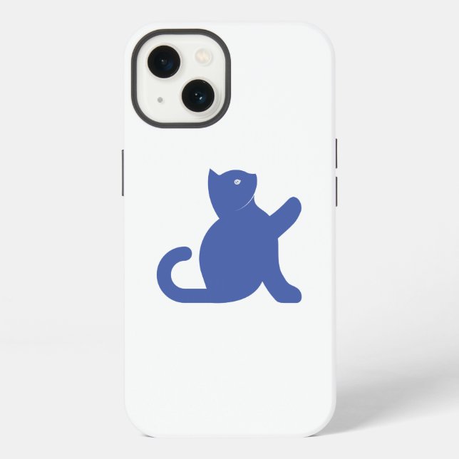 Cat Says Hello Iphone Case (Back)