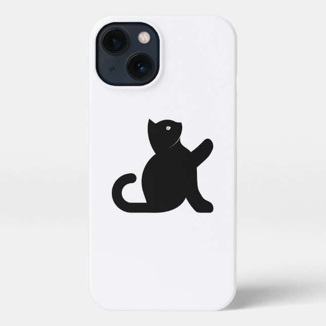 Cat Says Hello iPhone Case (Back)
