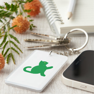 Cat Says Hello Keychain