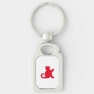 Cat Says Hello Keychain