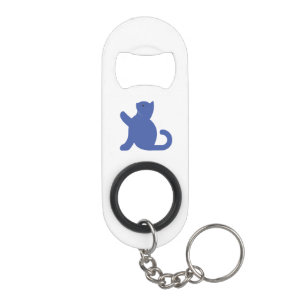 Cat Says Hello Keychain Bottle Opener