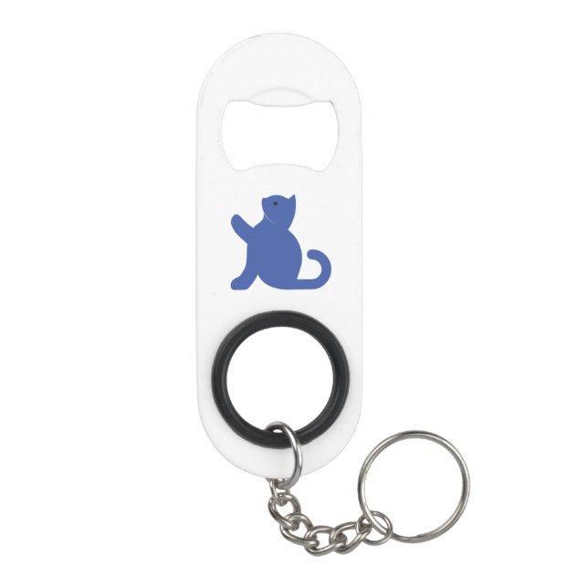 Cat Says Hello Keychain Bottle Opener (Back)