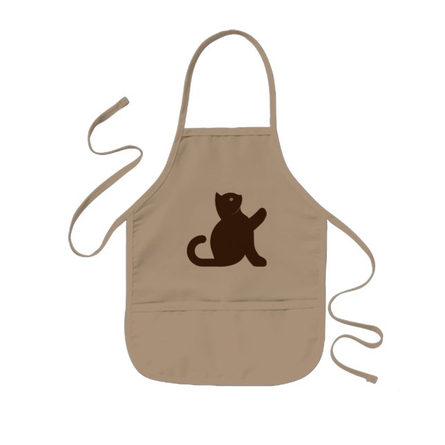 Cat Says Hello Kids' Apron (Front)