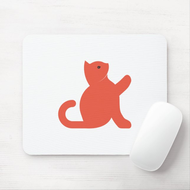 Cat Says Hello Mouse Pad (With Mouse)