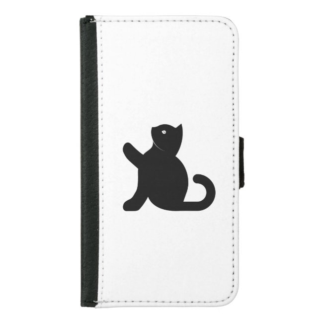 Cat Says Hello Samsung Galaxy Wallet Case (Front)
