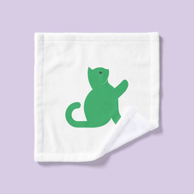 Cat Says Hello Wash Cloth (Wash Cloth)
