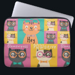 Cat Says Hey Funny Memes     Laptop Sleeve<br><div class="desc">Three different cute,  adorable,  and funny cats saying Hey to you. They keep your day bright with Pawsitive and Glamourpuss memes. Do drop by my store for other special designs.Thanks</div>