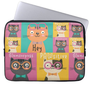 Cat Says Hey Funny Memes     Laptop Sleeve