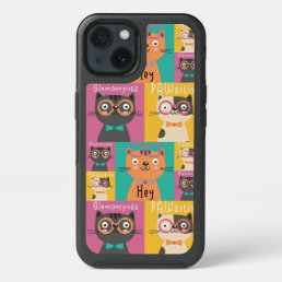 Cat Says Hey Funny Memes   iPhone 13 Case