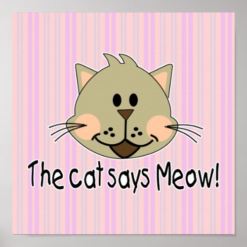 Cat Says Meow Poster