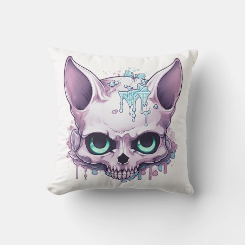 Cat Scan Cat Skull Gifts  Throw Pillow