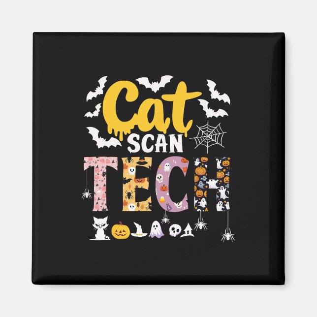 Cat Scan Ct Rad Tech Halloween Costume Spider Fly  Magnet (Front)