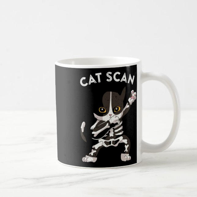 Cat Scan Ct Scan Funny Cat X-ray Pun Meme Rad Tech Coffee Mug (Right)