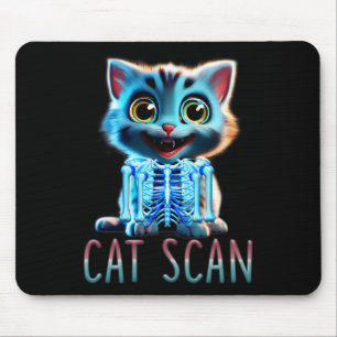Cat Scan Ct Scan Halloween Cat X-ray Pun Meme Rad Mouse Pad