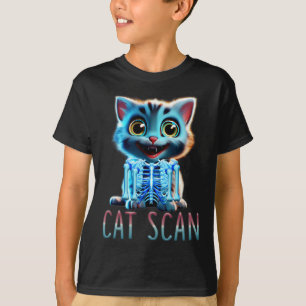 Cat Scan Ct Scan Halloween Cat X-ray Pun Meme Rad T-Shirt