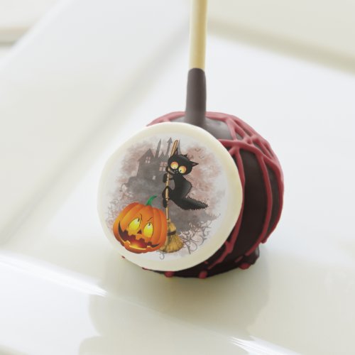 Cat Scared by Pumpkin Fun Halloween Character Cake Pops