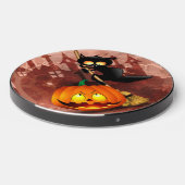 Cat Scared by Pumpkin Fun Halloween Character Wireless Charger (Front 2)