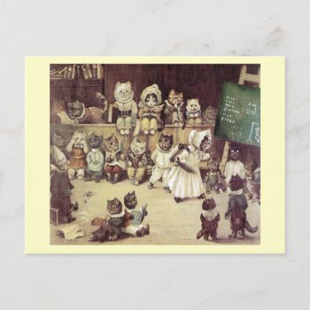 Cat School By Louis Wain Postcard by Artworks at Zazzle