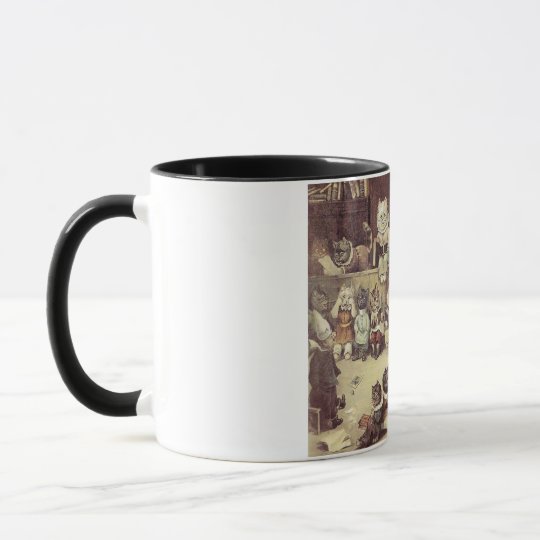 Cat School Mug by Louis Wain