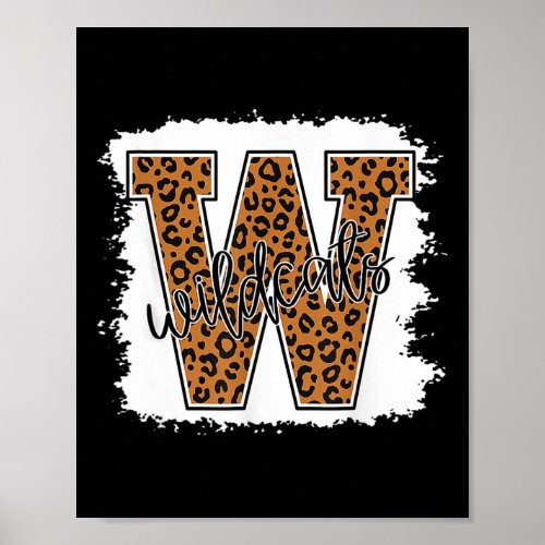 Cat School Spirit Leopard Back To School Girls  Poster