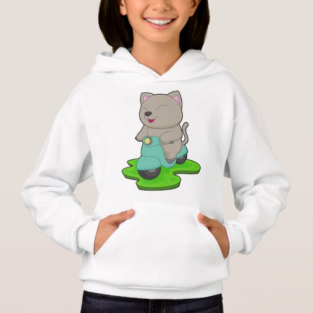 Cat Scooter Hoodie (Front)