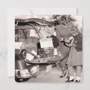 Cat Scout Cookies for Sale! Flat Greeting Card